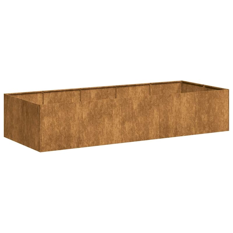 vidaXL Planter Raised Garden Bed Plant Flower Stand Rusty Weathering Steel
