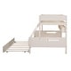 preview thumbnail 20 of 18, Wood Twin over Full Bunk Bed with Storage Shelves and Twin Size Trundle