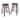 Element 2-Pc Square Legs Dining Stool Set, Walnut Finish - N/A