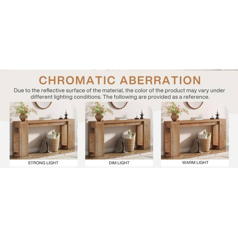 70.9" Extra Long Farmhouse Console Table - Narrow Wood Entryway Sofa Table Behind Couch, Rustic Accent Table