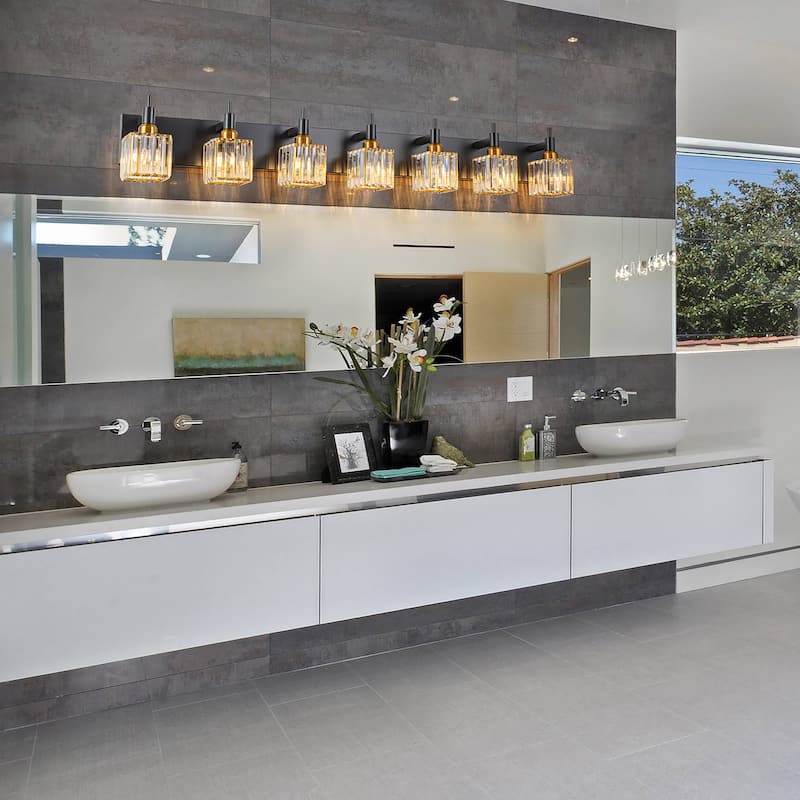 2/3/4-Light Modern Bathroom Crystal Vanity Light Wall Sconces