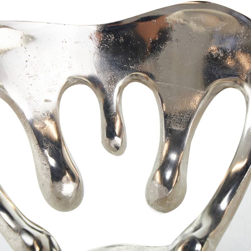 Aluminum Metal Drip Decorative Bowl with Open Frame Design (Set of 2)