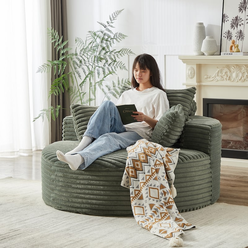 GDFStudio - Emberwood Corduroy Single Sofa Cloud Recliner