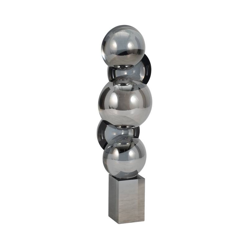 Sagebrook Home Borys Crystal Bubble Statuary, Clear, Modern