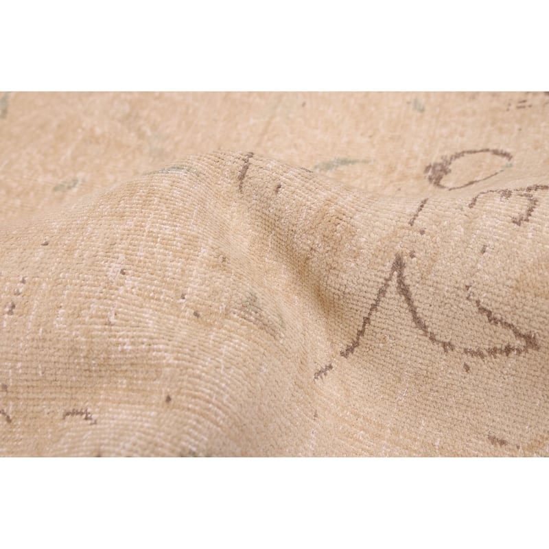 ECARPETGALLERY Hand-knotted Antalya Vintage Beige Wool Rug - 9'6 x 12'5