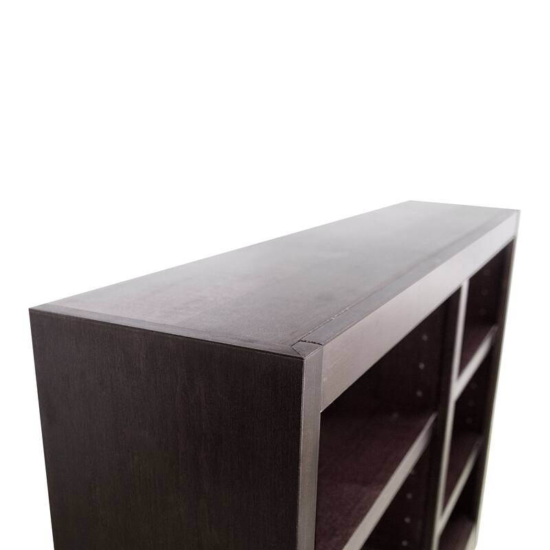 Concepts in Wood Double Wide Wood Bookcase, 6 Shelf, 36 inch Tall