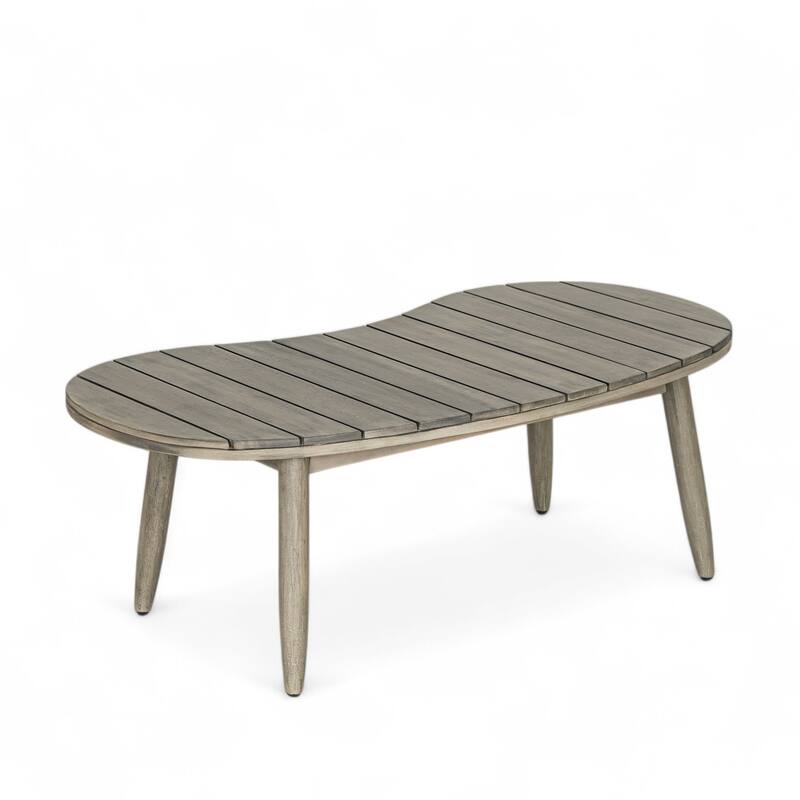 Christopher Knight Home - 4-Piece Patio Conversation Set with Woven Rope Loveseat, Cushions & Acacia Wood Coffee Table