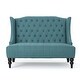 preview thumbnail 2 of 7, Leora Contemporary Tufted Wingback Loveseat by Christopher Knight Home
