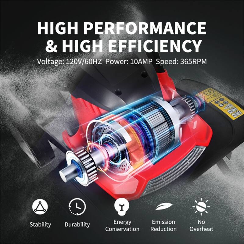 Electric Garden Tiller Cultivator 10 Amp with 14-Inch Working Width and 4 Blades for Soil - 41" x 40" x 14.5" (L x W x H)