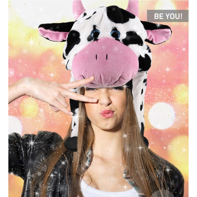 Dollibu Collection of 4 Farm Animal Super Soft Hats With Ear Flaps