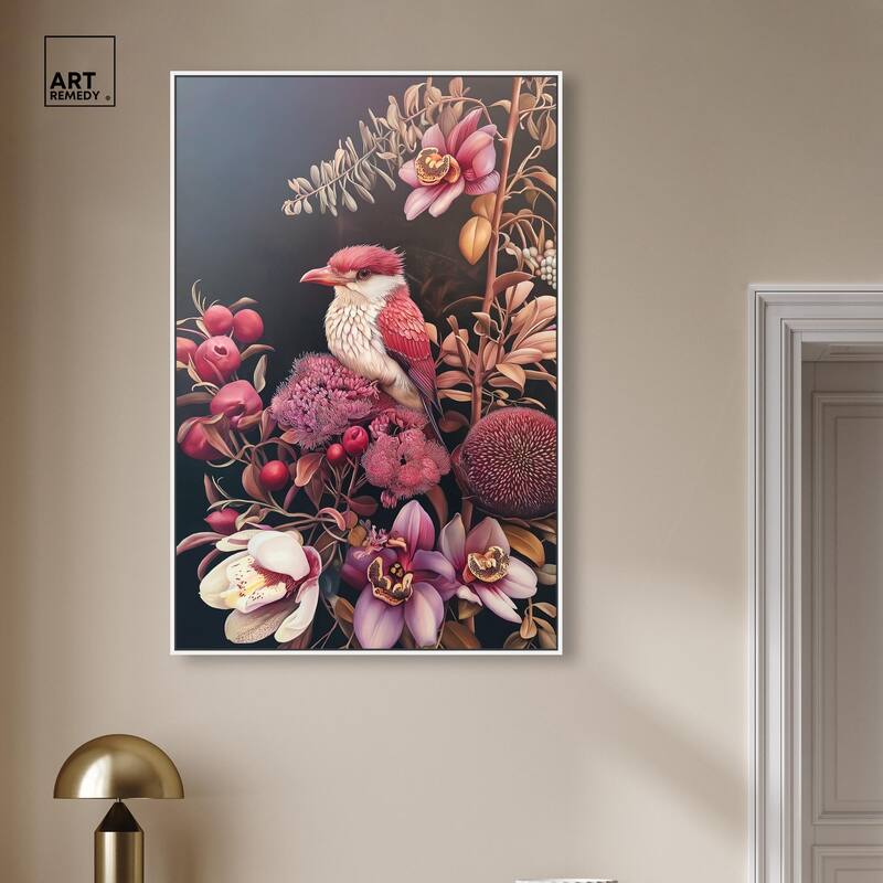 Bird and Bloom Canvas by Art Remedy
