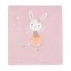 preview thumbnail 4 of 7, Bedtime Originals Tiny Dancer Pink Ballet Soft Fleece Bunny Applique Baby Blanket