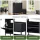 Moasis Farmhouse Shoe Storage Cabinet with 2 Flip Drawers for 16 Pairs Entryway Shoe Storage with Shoe Bench