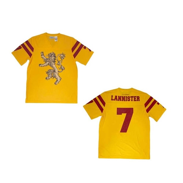 Game of Thrones House Lannister Men's Yellow Athletic Football Jersey