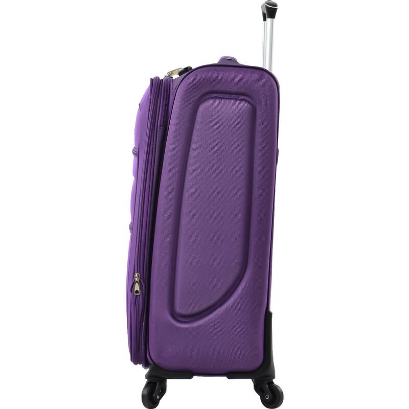 Merax 3 Piece Set Softside Luggage Sets with Spinner Wheels, Expandable Softshell Suitcase Set with Telescopic Handle