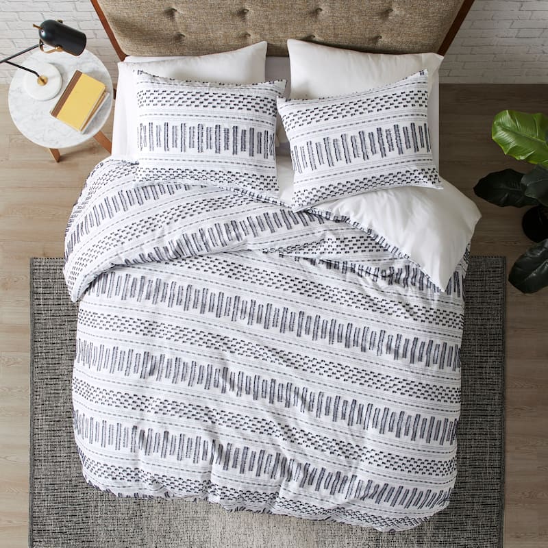 INK+IVY Rhea Cotton Jacquard Duvet Cover Mini Set