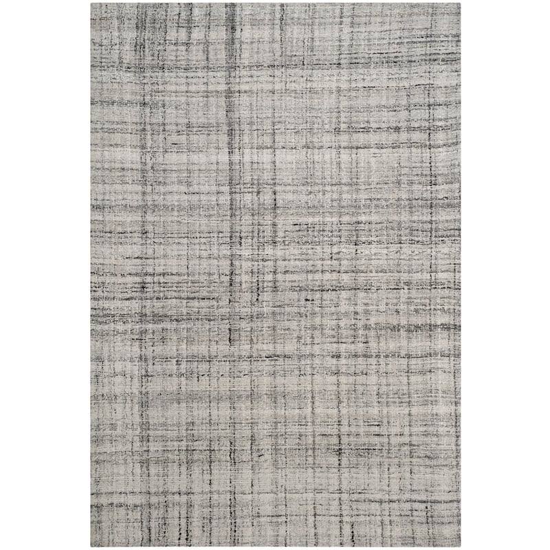 SAFAVIEH Handmade Abstract Nettie Modern Viscose Rug - 6' x 9' - Grey/Black