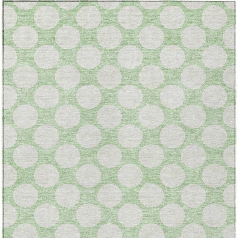 HomeRoots Polka Dot Transitional Rectangle Outdoor Rug