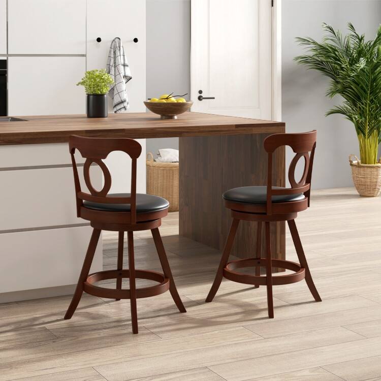 Swivel Bar Stools with Footrest