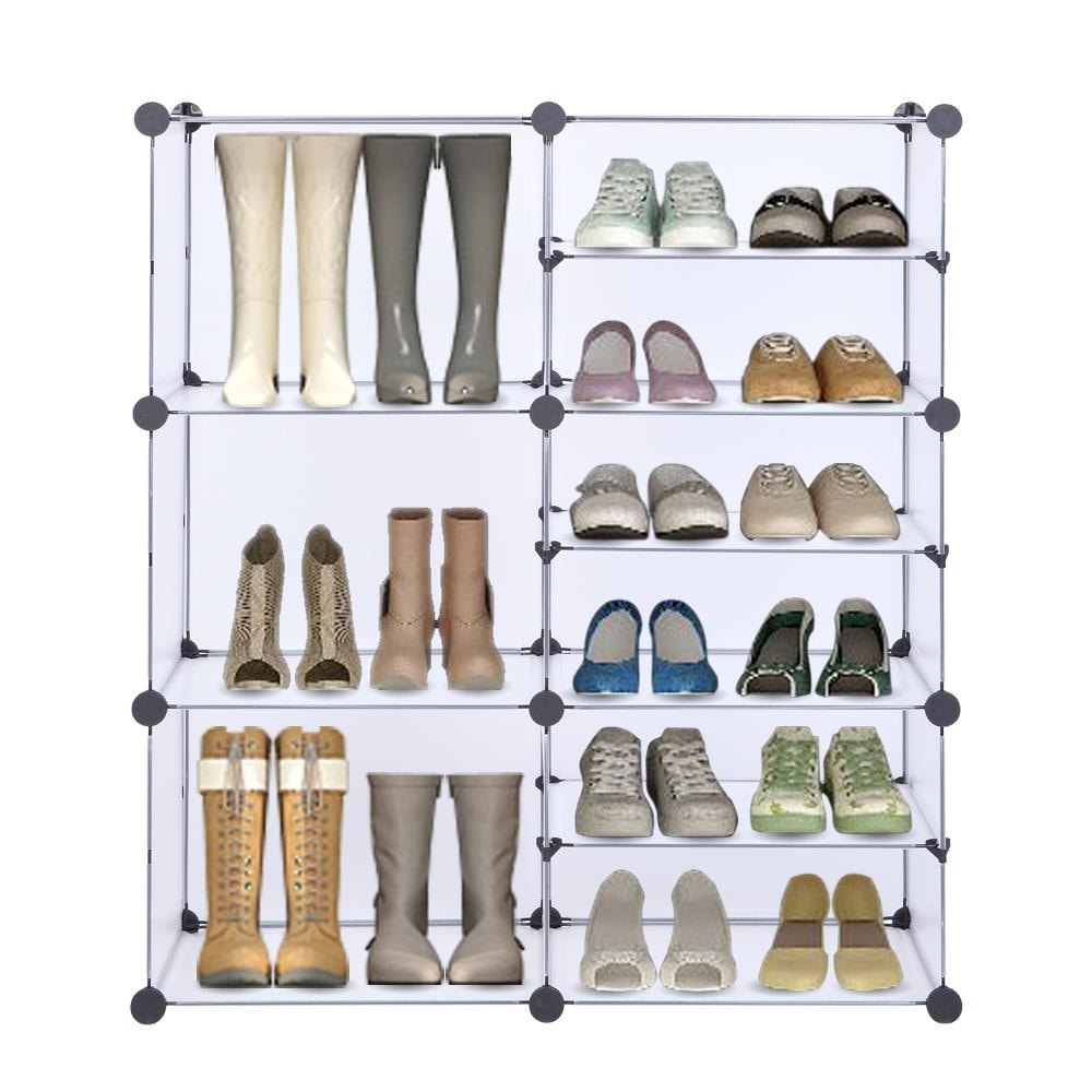 9-Cube Storage Unit Cube Organizer,Modular Cabinet White