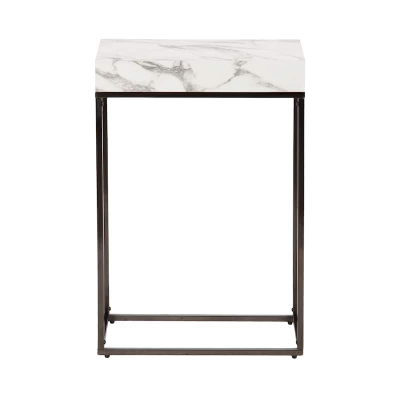 Kate and Laurel Karlsen Wood and Metal Slim Side Table