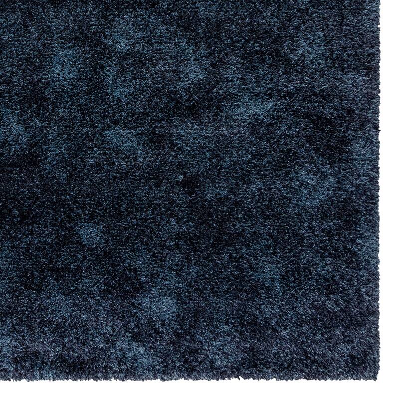 Gertmenian Ultimate Shag Solid Dark Blue Plush Shag Area Rug