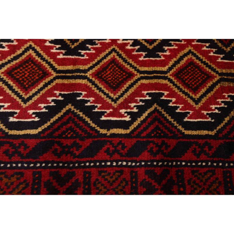 ECARPETGALLERY Hand-knotted Teimani Red Wool Rug - 3'5 x 6'4