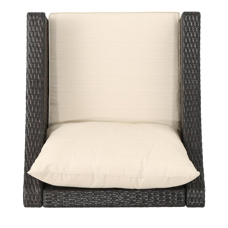 Christopher Knight Home Outdoor Antibes 5-piece Wicker Chat Set with Cushions