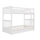 preview thumbnail 5 of 7, Twin over Twin Size Bunk Bed with Ladders, Solid Wood Kids Storage Bed Frame with 2-Storage Drawers for Bedroom, White