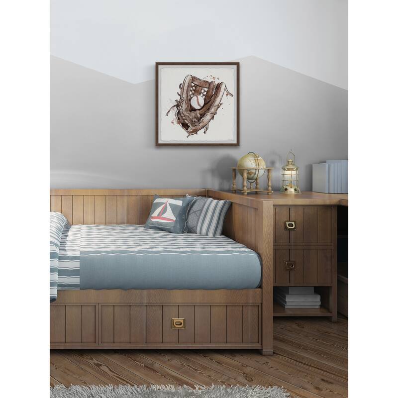 'The Baseball Glove' Framed Painting Print