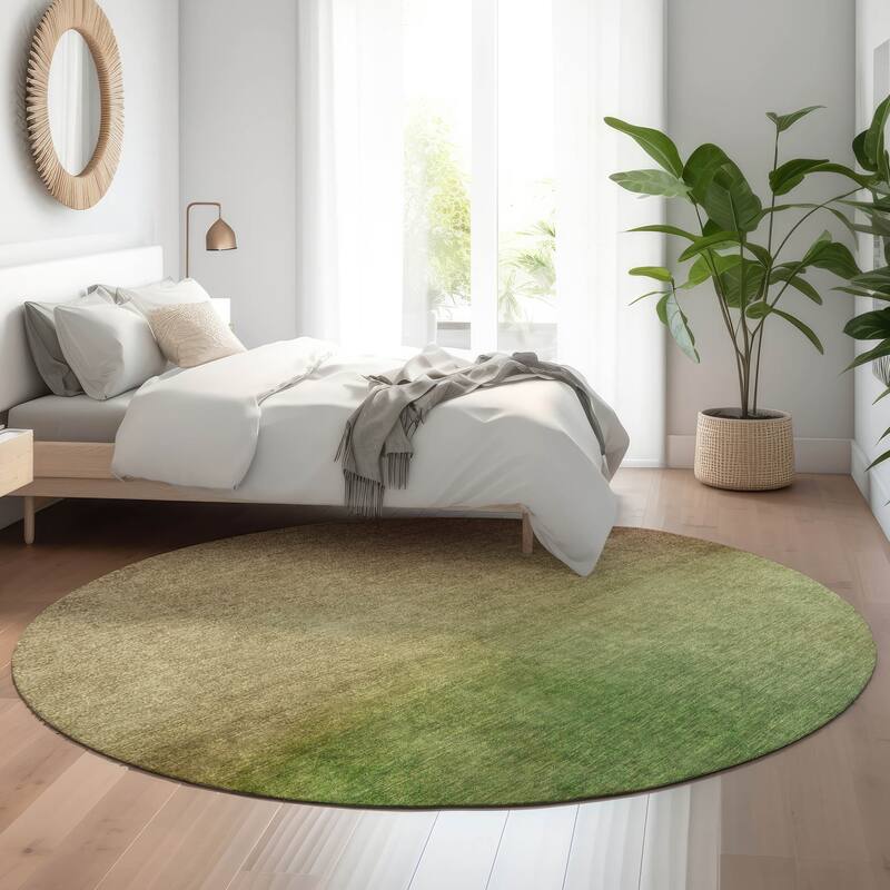 Premium Washable Super Soft Ombre Solid Mayfield Rug - Blush - 8' x 8' - Round