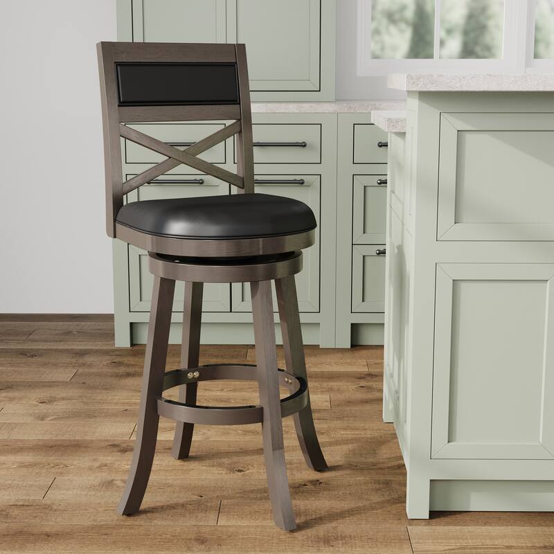 30" Bar Height X-Back Swivel Stool
