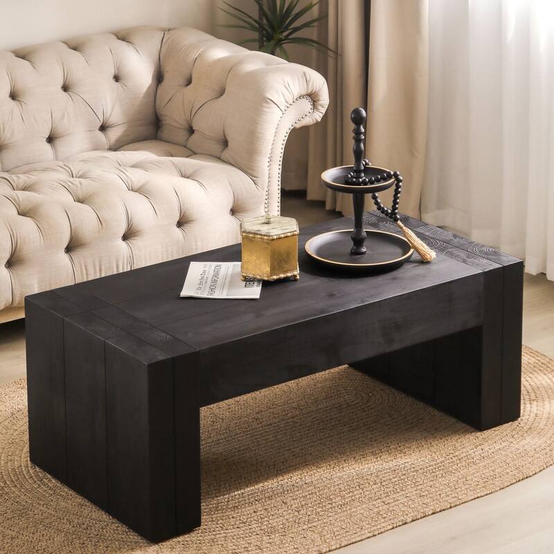 Coffee Table, Rustic Wood Center Table, Rectangle Cocktail Tea Table