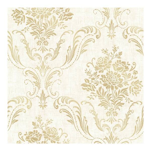 manor cream floral damask wallpaper 20 5in x 396in x 0 025in