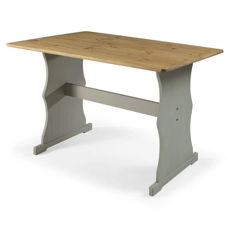 OS Home and Office Furniture Model COG805 Solid Pine Corner Dining Booth in Corona Gray