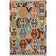 preview thumbnail 1 of 5, Vintage Turkish Kilim Annelle Hand-Woven Area Rug - 3'4" x 5'0"