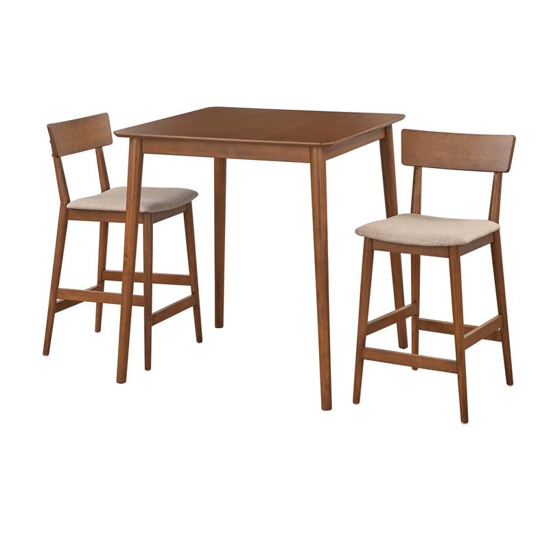 Simple Living Newington 3-piece Counter Height Set - Walnut