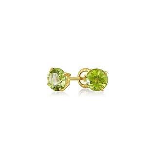 Bling Jewelry Round Peridot August Birthstone Gemstone Baby Bling Jewelry Round Peridot August Birthstone Gemstone Baby Back Stud Earrings 14k Gold 4mm