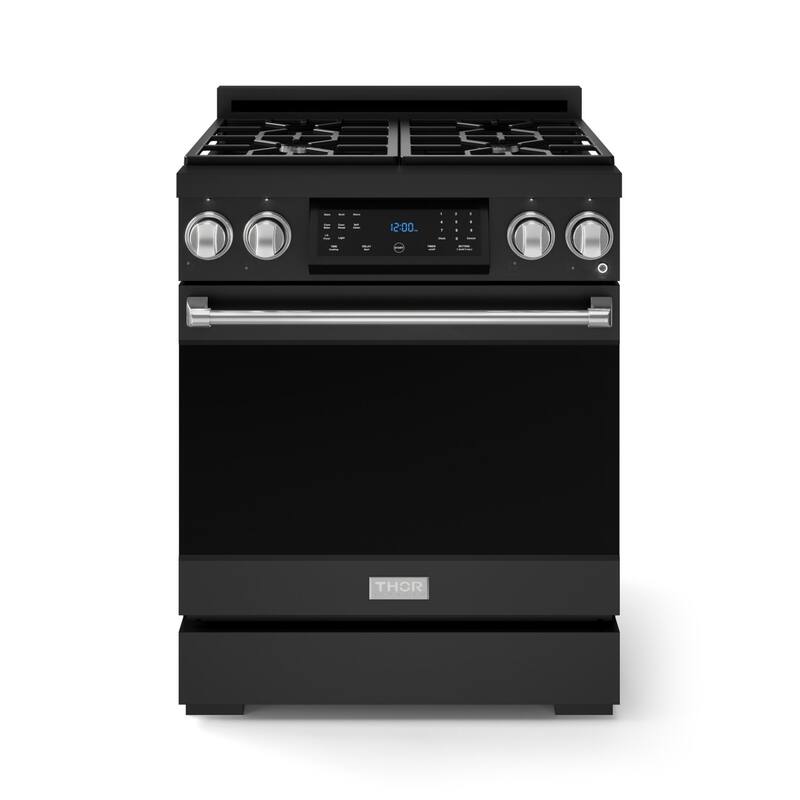 Thor Kitchen RSG30 Gordon Ramsay 4.5 Cu. Ft. Free Standing Gas Range - Matte Black / Stainless Steel