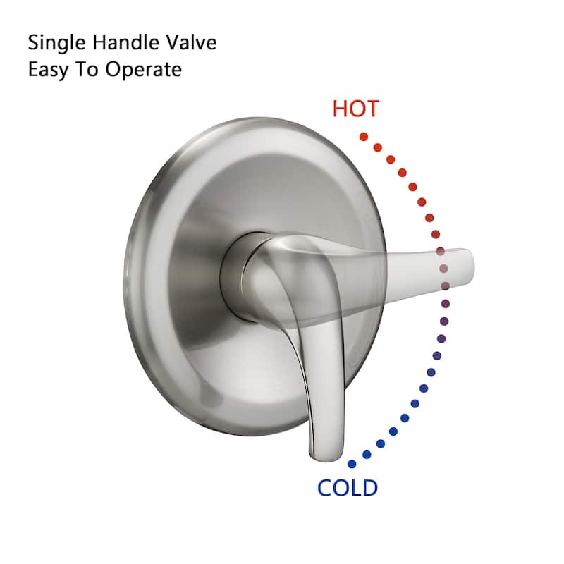 YASINU Handheld Shower Slide Bar Shower Faucets Sets Complete Including Rough-in Valve