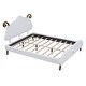 preview thumbnail 19 of 51, Twin Size Upholstered Platform Bed Animal Theme Design Bed Frame with Sheep-Shaped Headboard and Footboard, No Box Spring Needed