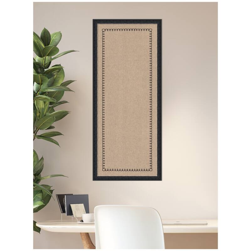 Kate and Laurel Pinboard Black Scallop Print