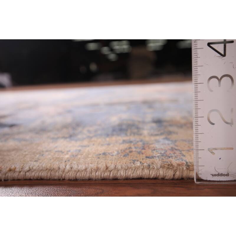 Contemporary Abstract Area Rug Handmade Wool Carpet - 5'4" x 7'6"