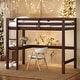 preview thumbnail 2 of 7, Comprehensive Design Full Loft Bed with built-in desk, Space-saving, Safety and Quality Guaranteed, Stylistic Elements, Espresso