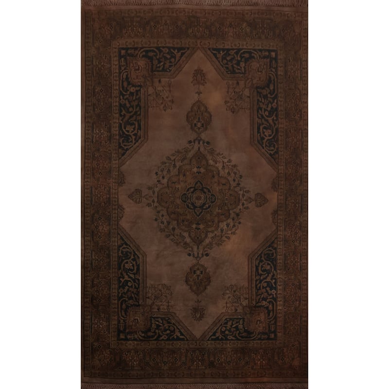 Hand Knotted Oriental 100% Wool Carpet Traditional Geometric Pink Bokhara Area Rug - 6' 4'' X 4' 4''