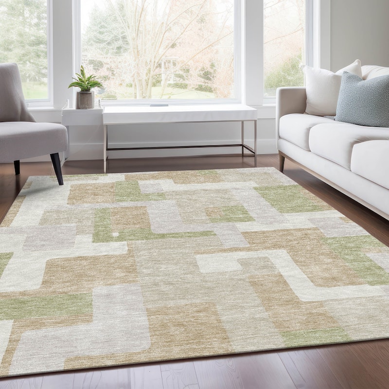 Premium Washable Super Soft Geo Casual Mayfield Rug