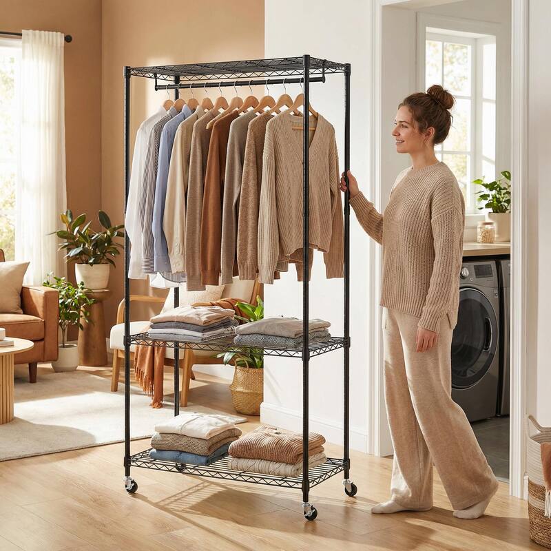 L-Shaped Desk with Large Desktop, Black finish