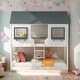 preview thumbnail 15 of 24, Twin Over Twin Bunk Bed Playhouse Design,Roof, Window, Guardrail, and Ladder