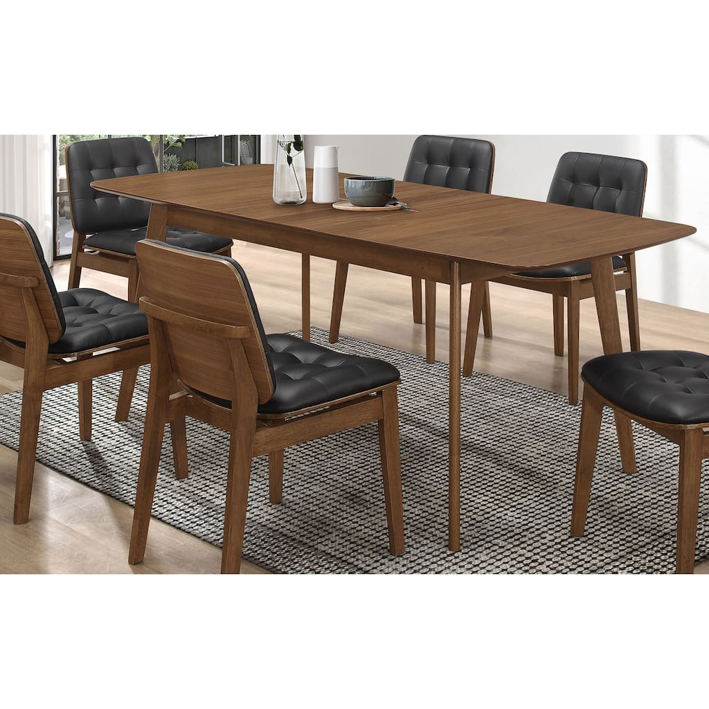 Carson Carrington Natural Walnut Extension Leaf Dining Table
