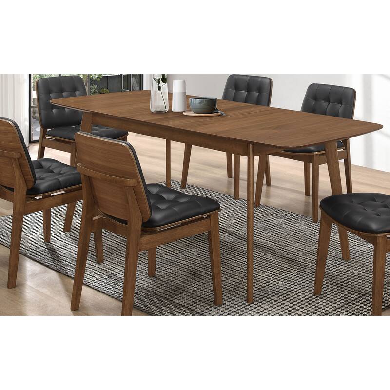 Carson Carrington Natural Walnut Extension Leaf Dining Table - Walnut